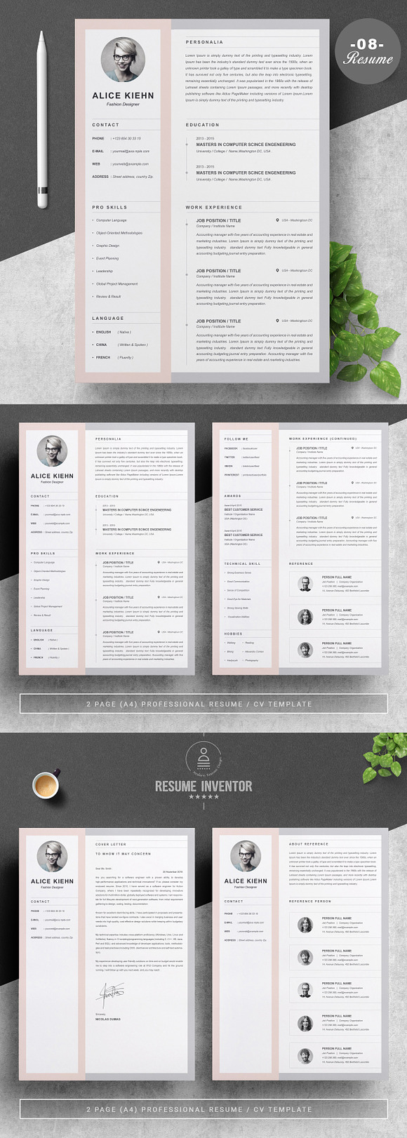 RESUME/CV TEMPLATE | PREMIUM BUNDLE in Letter Templates - product preview 9