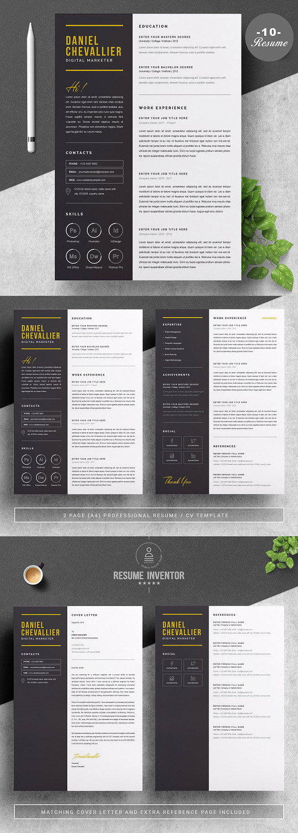 RESUME/CV TEMPLATE | PREMIUM BUNDLE in Letter Templates - product preview 11
