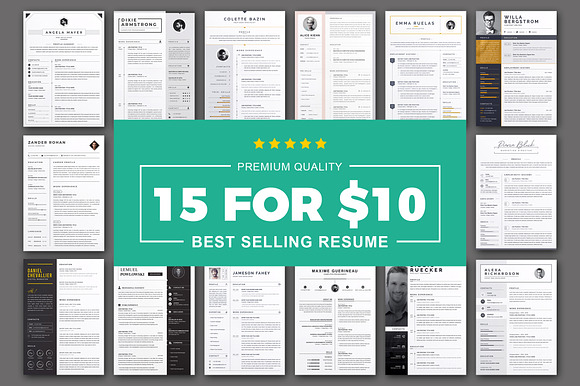 RESUME/CV TEMPLATE | PREMIUM BUNDLE in Letter Templates - product preview 17