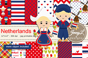 Netherlands Digital Papers & Clipart
