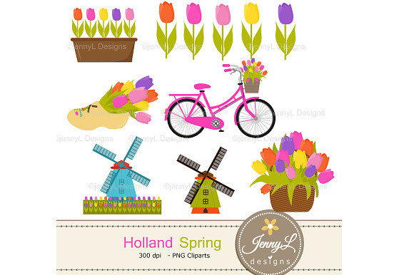 Holland Spring Digital Papers & Clip in Patterns - product preview 4