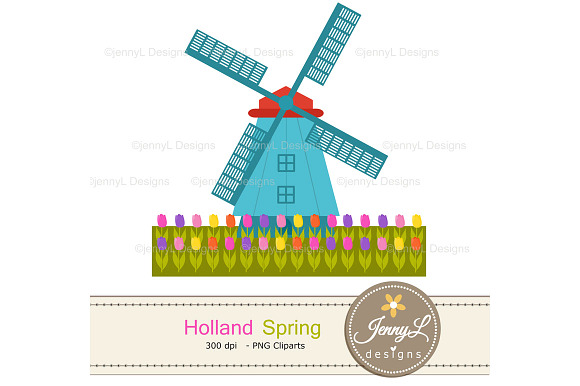 Holland Spring Digital Papers & Clip in Patterns - product preview 6