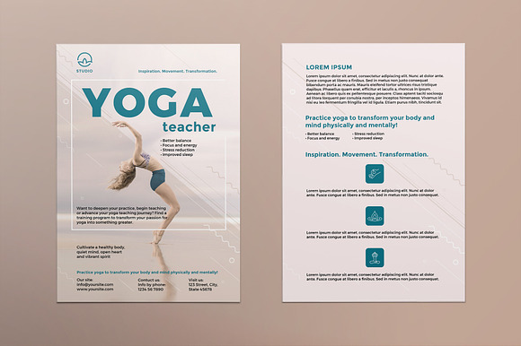 Yoga Instructor Flyer in Invitation Templates - product preview 1