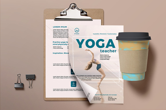 Yoga Instructor Flyer in Invitation Templates - product preview 2