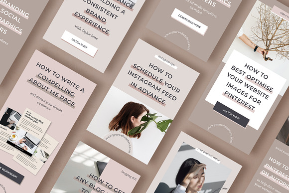 Pinterest Marketing Pack | Photoshop in Pinterest Templates - product preview 1