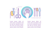 Manicure concept linear illustration