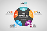 Glossy Flip Circle Infographic