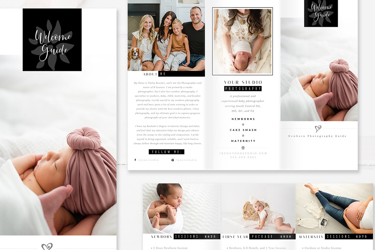 Photography Trifold Brochure PSD in Brochure Templates - product preview 8