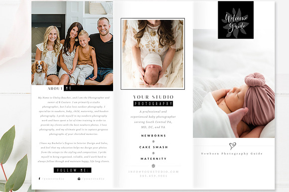 Photography Trifold Brochure PSD in Brochure Templates - product preview 2