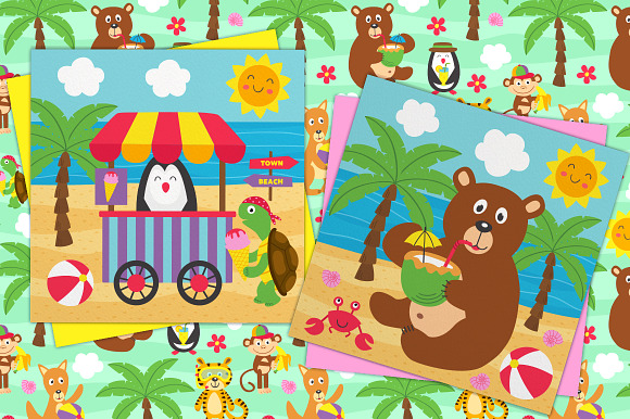 summer with animals in Illustrations - product preview 6