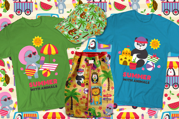 summer with animals in Illustrations - product preview 7