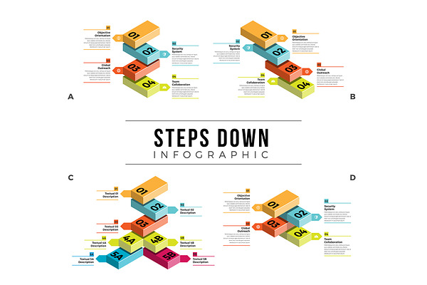 Steps Down Infographic