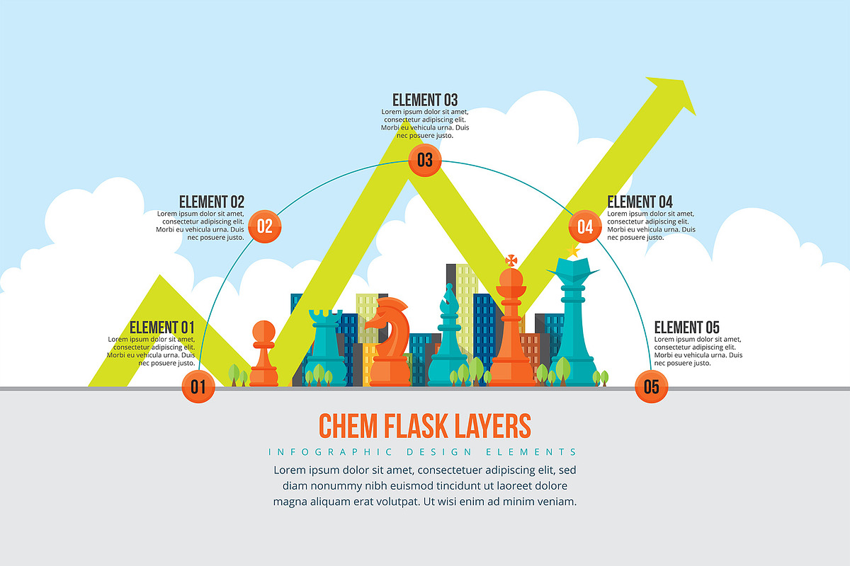 Business Chess Infographic in Web Elements - product preview 8