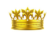 Realistic or 3d golden crown for