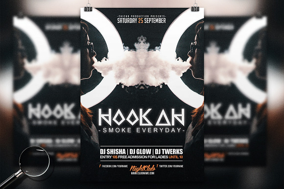 Hookah Glow | Flyer Template in Flyer Templates - product preview 8
