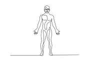 Man standing in anatomy position