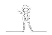 Woman standing in anatomy position
