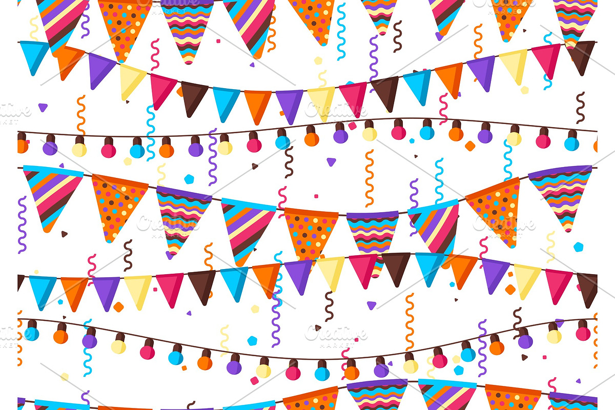 Seamless pattern with garland of in Patterns - product preview 8