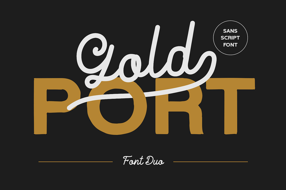 Gold Port - Font Duo with Sans in Script Fonts - product preview 8