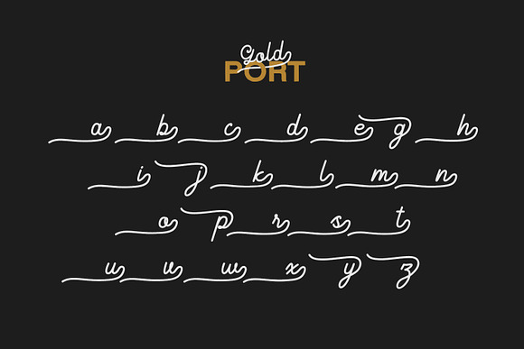 Gold Port - Font Duo with Sans in Script Fonts - product preview 4