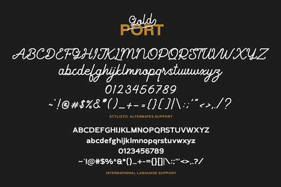 Gold Port - Font Duo with Sans in Script Fonts - product preview 6
