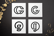 G Letter Logo Bundle Monogram Set