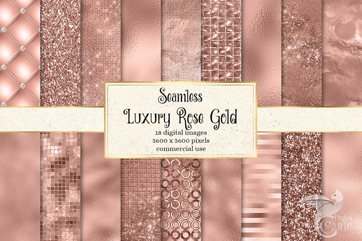 Rose Gold Digital Paper in Textures - product preview 8