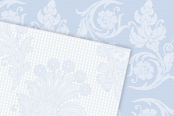 Baby Blue Lace Digital Paper in Patterns - product preview 1