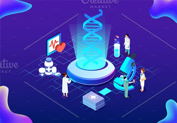 Medical Isometric Illustration in Web Elements - product preview 5