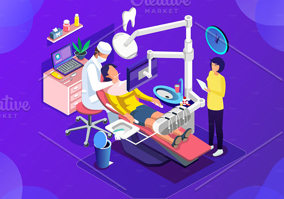 Medical Isometric Illustration in Web Elements - product preview 6