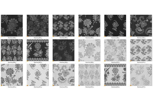 Black and White Lace Digital Paper in Patterns - product preview 3