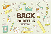 Back to Office Hand Drawn Clipart