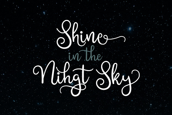 Shining Glory Script Font in Script Fonts - product preview 1