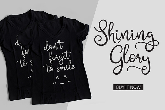 Shining Glory Script Font in Script Fonts - product preview 7
