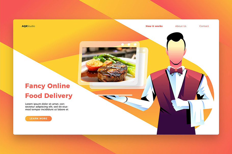Fancy Food - Banner & Landing Page in Web Elements - product preview 8