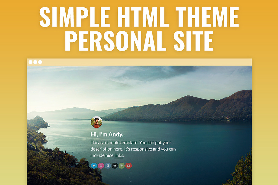 Simple Personal Site - HTML Template in HTML/CSS Themes - product preview 8
