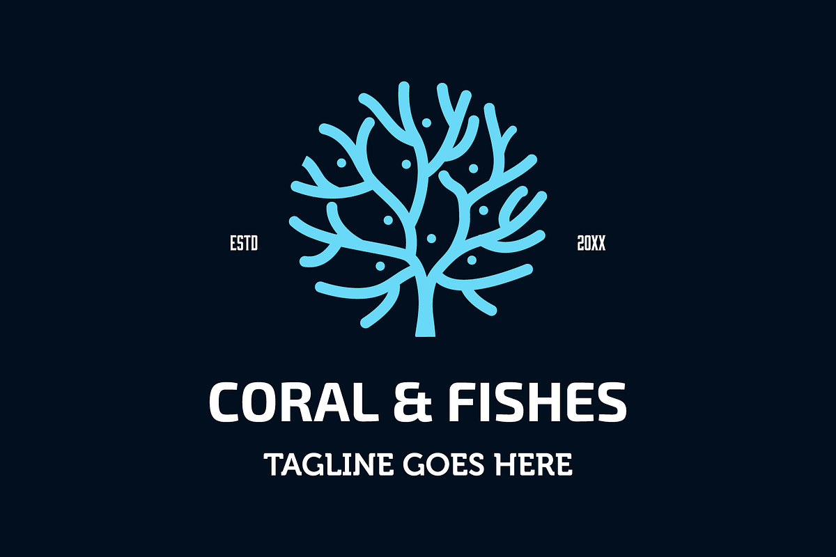 Coral Fishes Logo Creative Logo Templates Creative Market