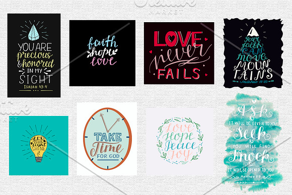BUNDLE 74 BIBLE QUOTES in Illustrations - product preview 8