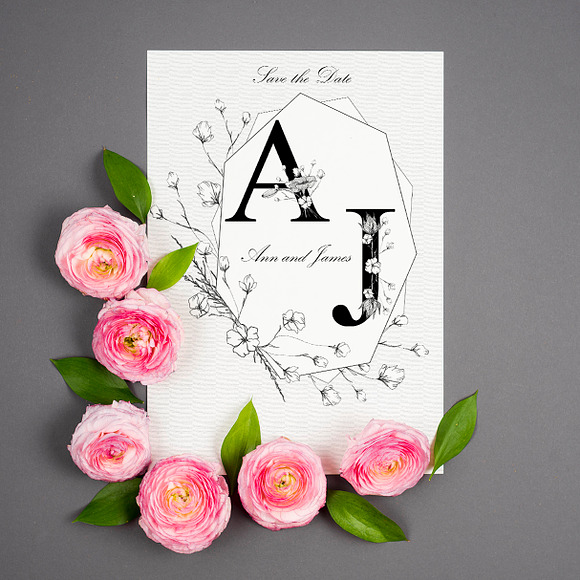 Floral Alphabet, Graphic  Set. in Illustrations - product preview 3