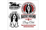 Basset Hound - vector set for t