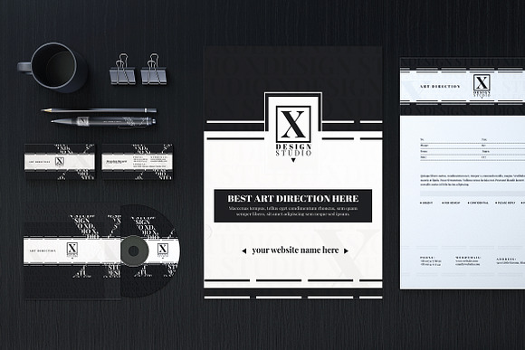 X Design Studio Branding Identity in Stationery Templates - product preview 1