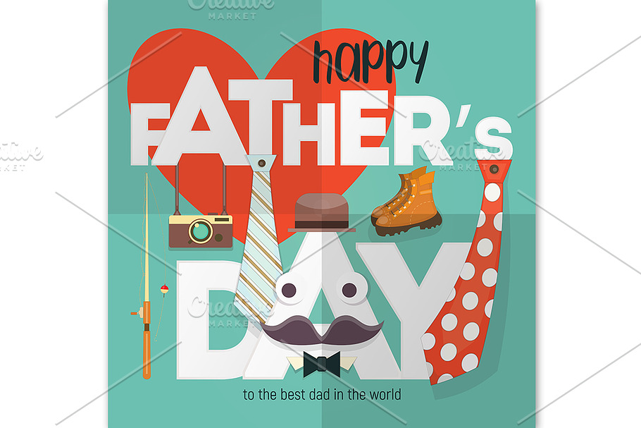 Happy Father's Day Greeting Card in Illustrations - product preview 8