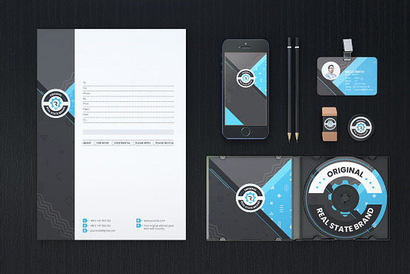Real State Branding Identity in Stationery Templates - product preview 5