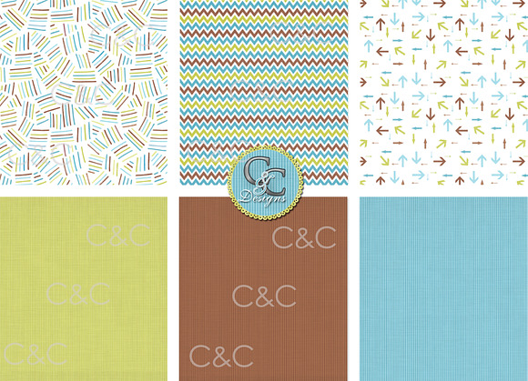 18 Turquoise & Coco Digital Papers in Textures - product preview 4