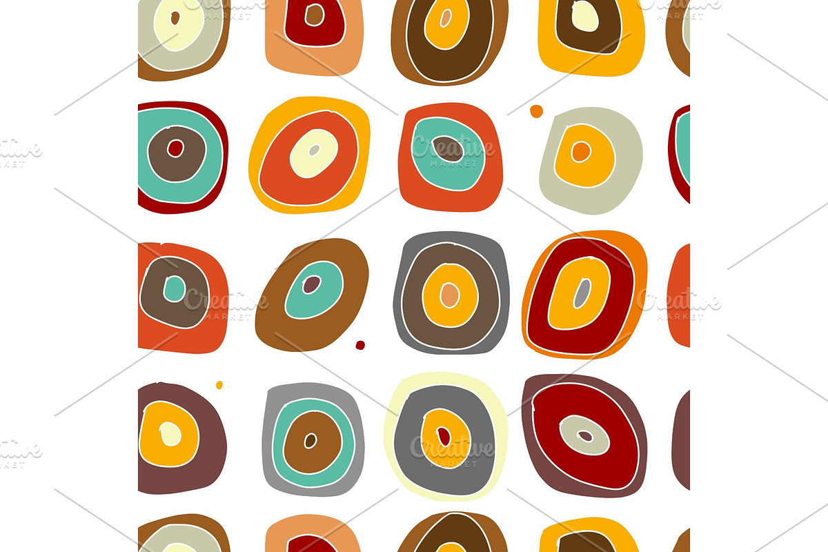 Abstract circles, seamless pattern in Illustrations - product preview 8