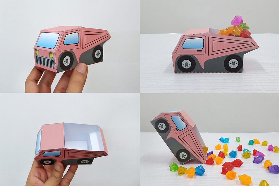 Dump Truck Favor - 3d papercraft