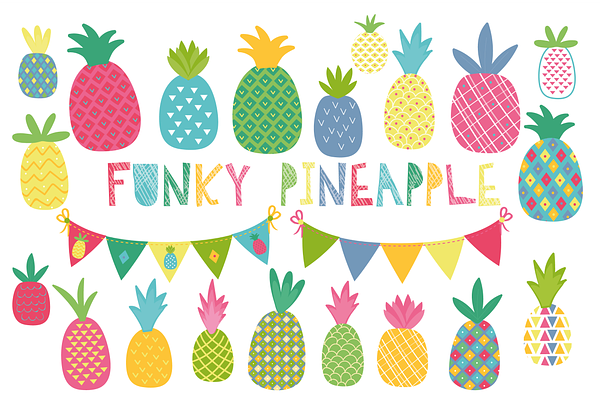Funky pineapple set