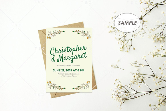 5" x 7" Card Mockup in Mockup Templates - product preview 1