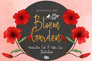 Bloem Garden Font-Watercolor Package