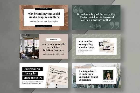 Ladypreneur social media bundle PSD in Pinterest Templates - product preview 14